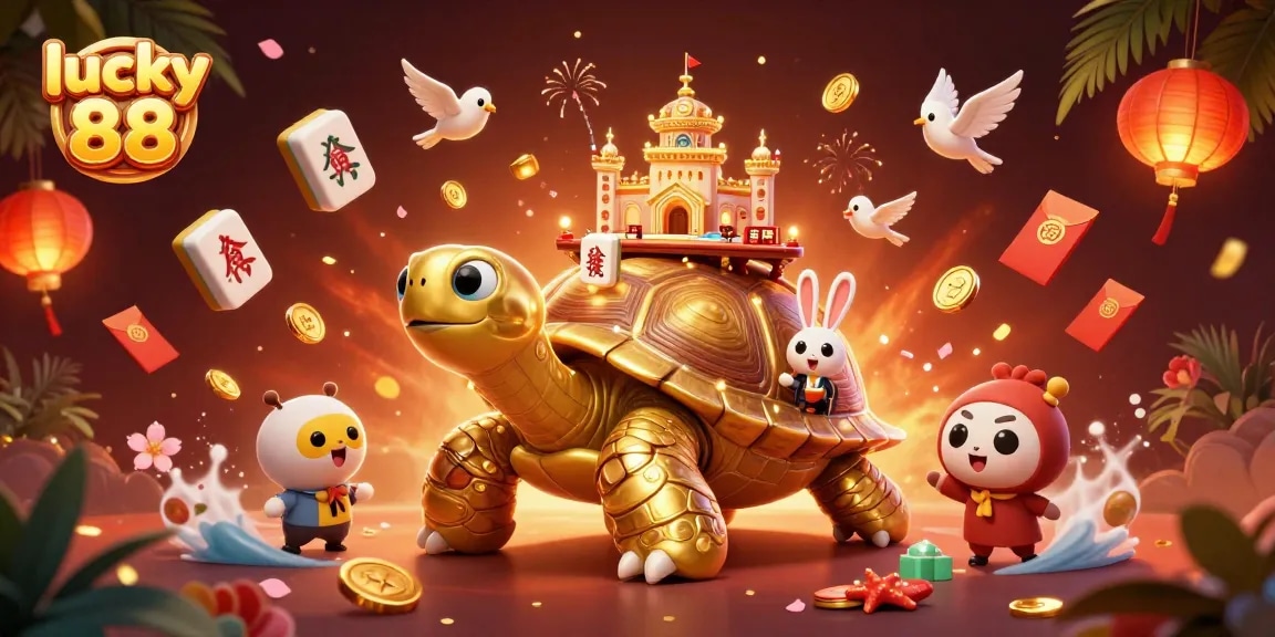Experience the thrilling gameplay of lucky 88 with vibrant characters and casino elements.
