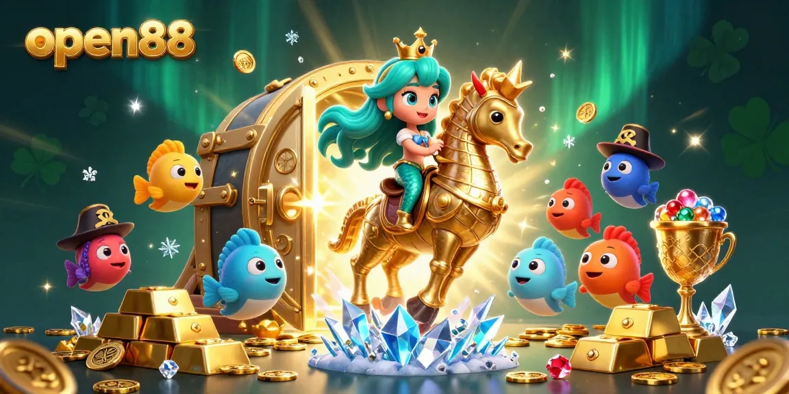 Experience thrilling gameplay at open88 with a dazzling 3D mermaid scene and treasures galore!