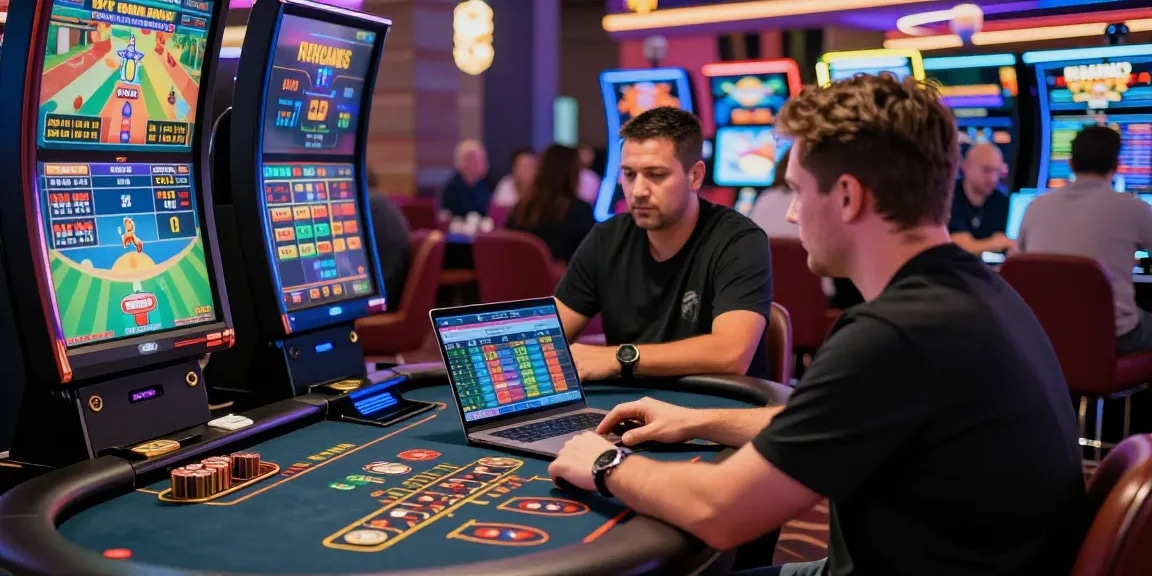 Online casino scene showcasing players at https://www.fortuna-paraguay-apuesta.com/ engaging in sports betting and live dealer games.