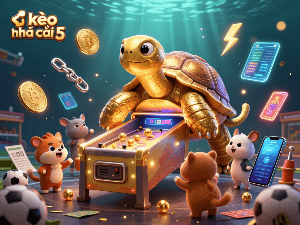 Engage in thrilling betting action at kèo nhà cái 5 with an exciting sports scene set in vibrant colors.