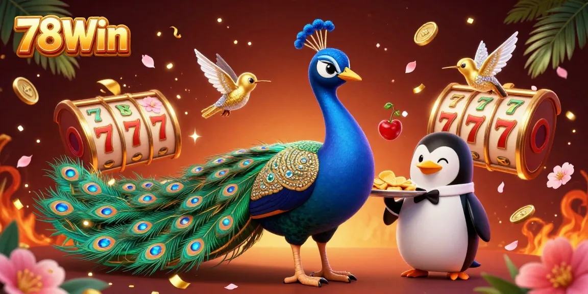 Experience thrilling moments of winning at 78Win's casino with vibrant 3D gaming elements.