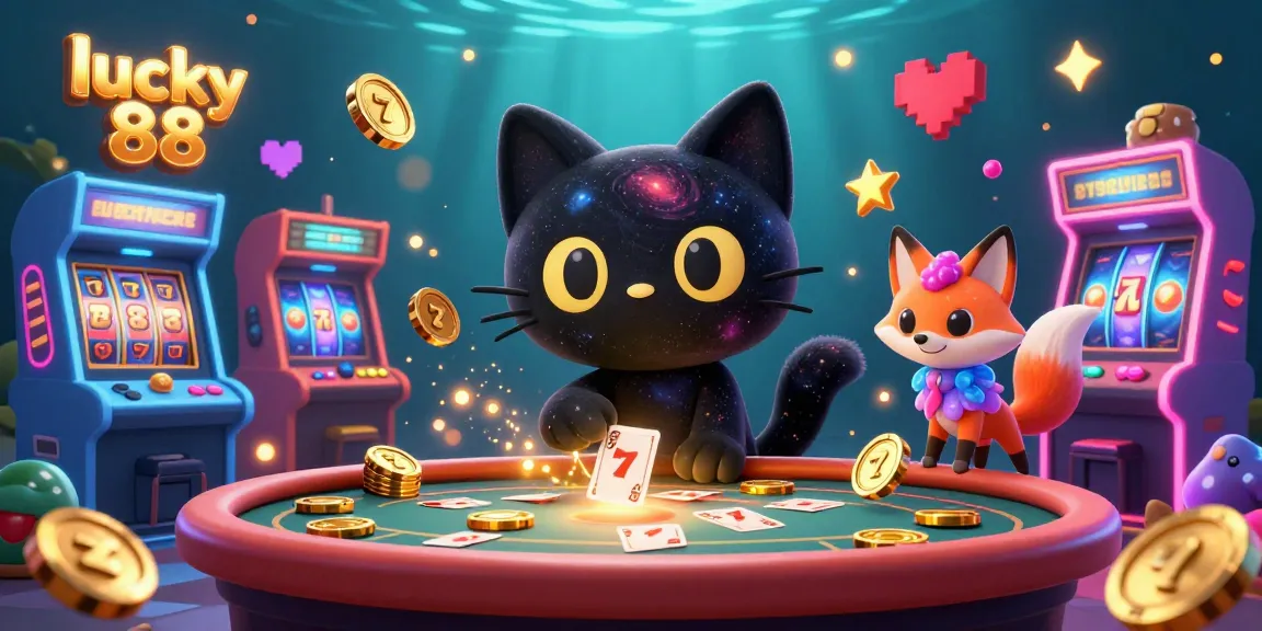 Engage in exciting gameplay with the lucky 88 slot, featuring vibrant characters and casino elements.