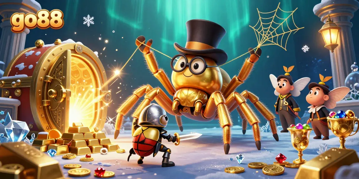 Experience go88 in a vibrant casino scene with treasure, characters, and dynamic elements.