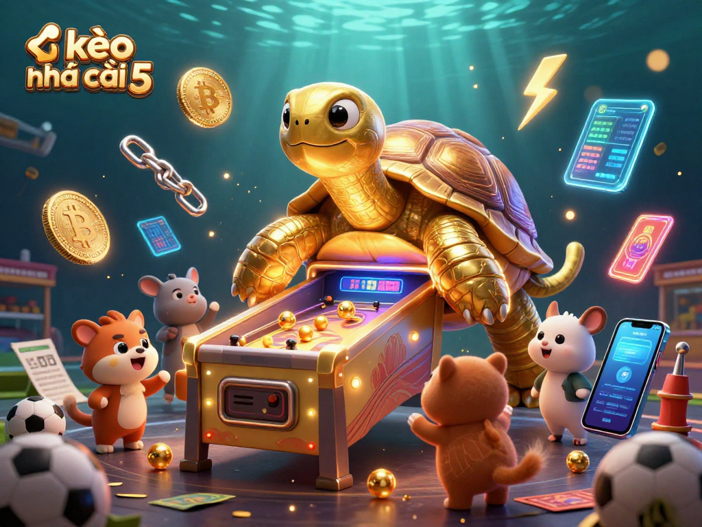 Engage in thrilling betting action at kèo nhà cái 5 with an exciting sports scene set in vibrant colors.