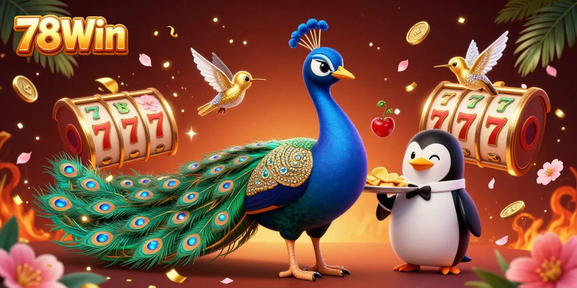 Experience thrilling moments of winning at 78Win's casino with vibrant 3D gaming elements.