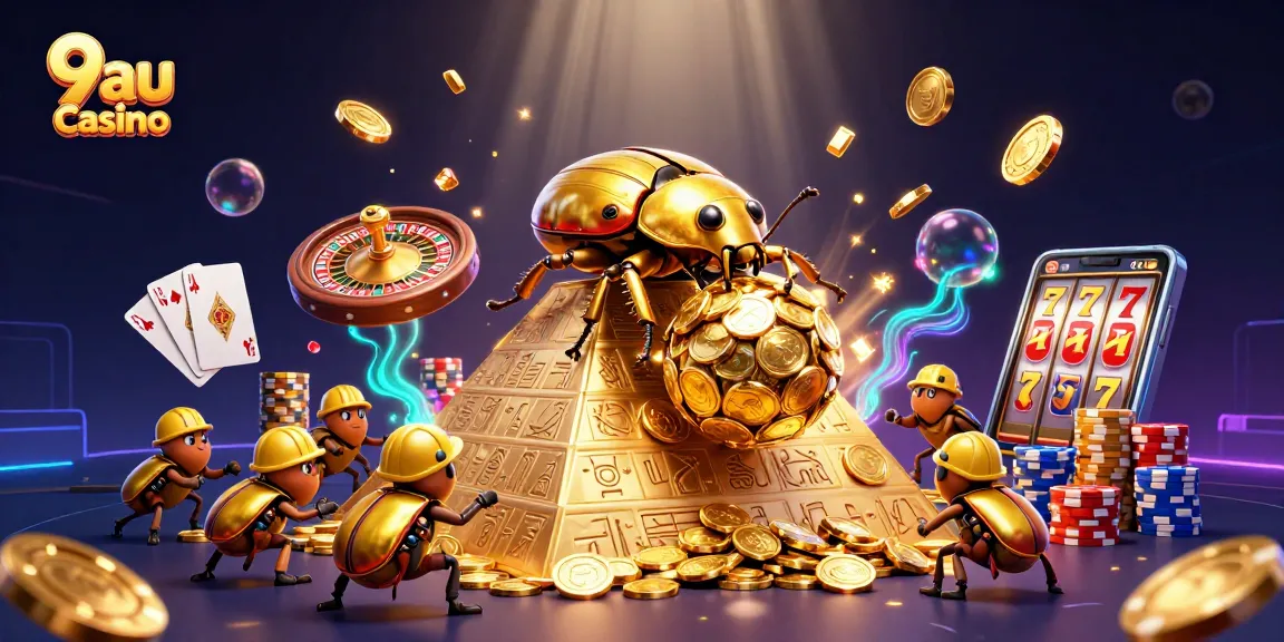 Experience the excitement of 9au casino with dynamic golden coin action and vibrant gaming elements.