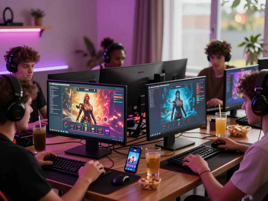 Interactive scene of adult gamers enjoying free sex games, showcasing game sex experiences.