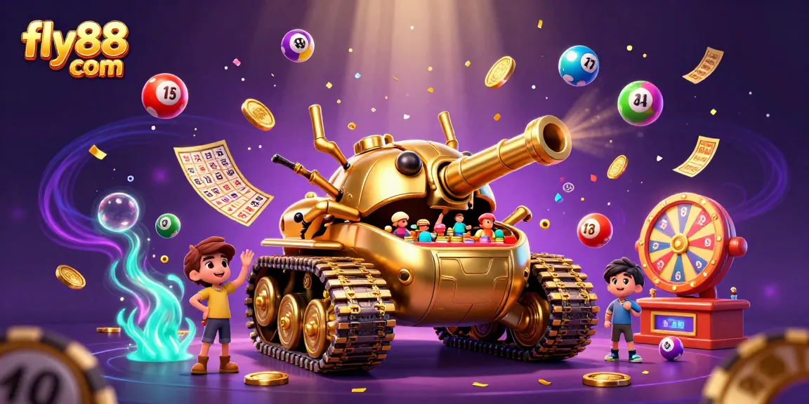 Experience vibrant gaming at fly88 com with a dynamic 3D casino beetle tank illustration.