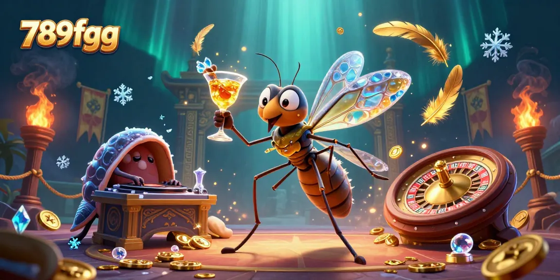 Engage in thrilling games at 789f gg with a vibrant casino scene featuring unique characters and dynamic elements.