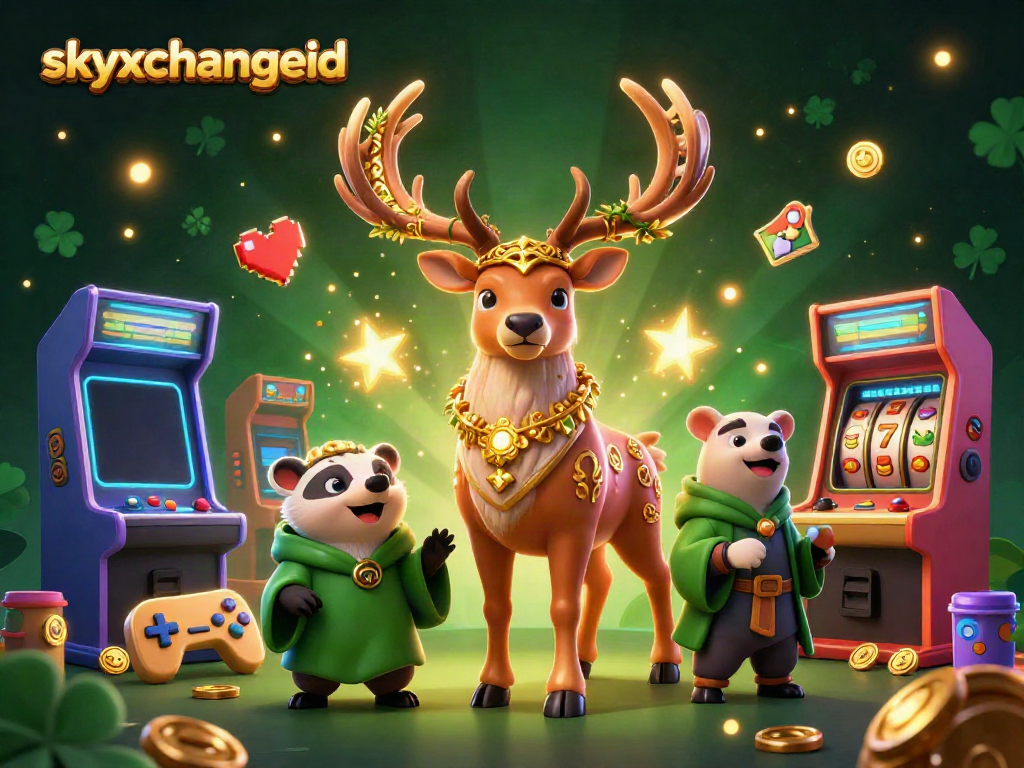 Engage with skyxchangeid in a vibrant casino world, featuring fantasy characters and dynamic gaming elements.