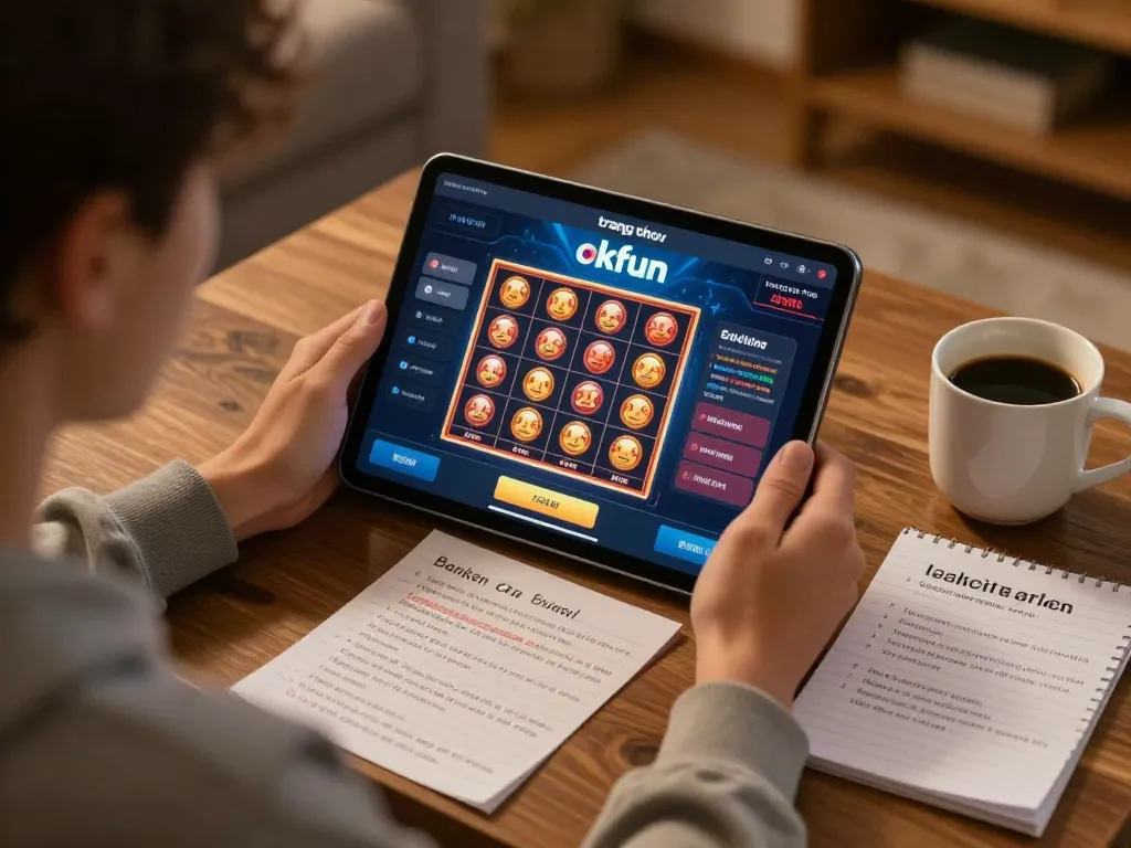Engaged player enjoying games on trang chủ okfun, emphasizing strategic online gambling.