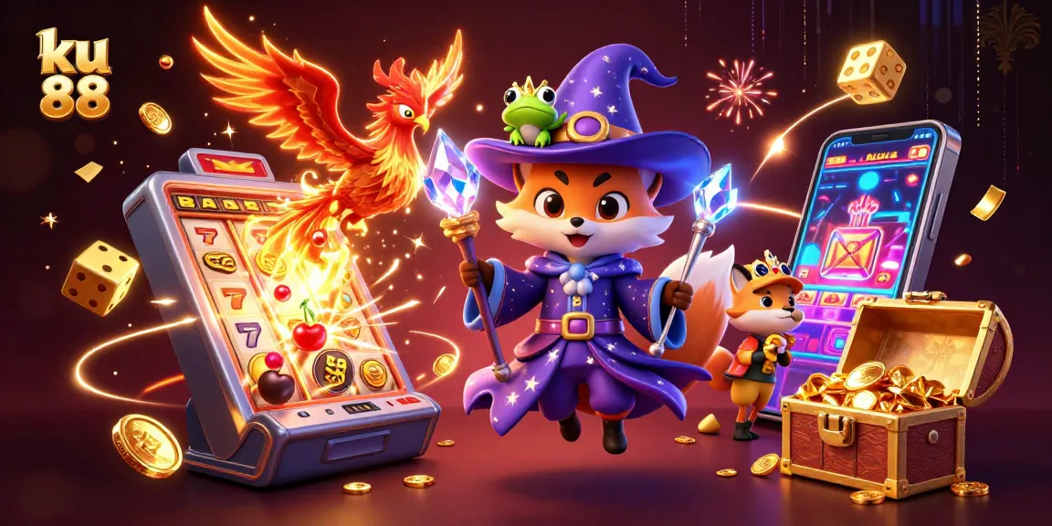 Join ku 88 for immersive gaming with a wizard fox, phoenix, and jackpots!
