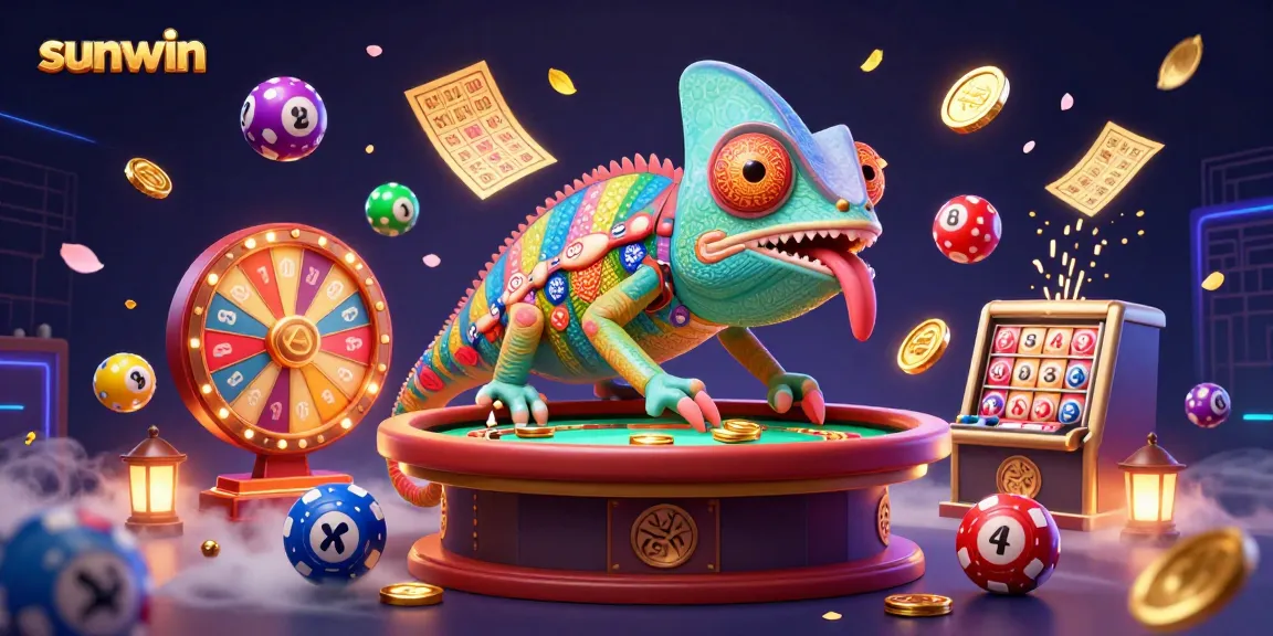 Engage in immersive gaming at sunwin with dynamic visuals of a vibrant casino scene.